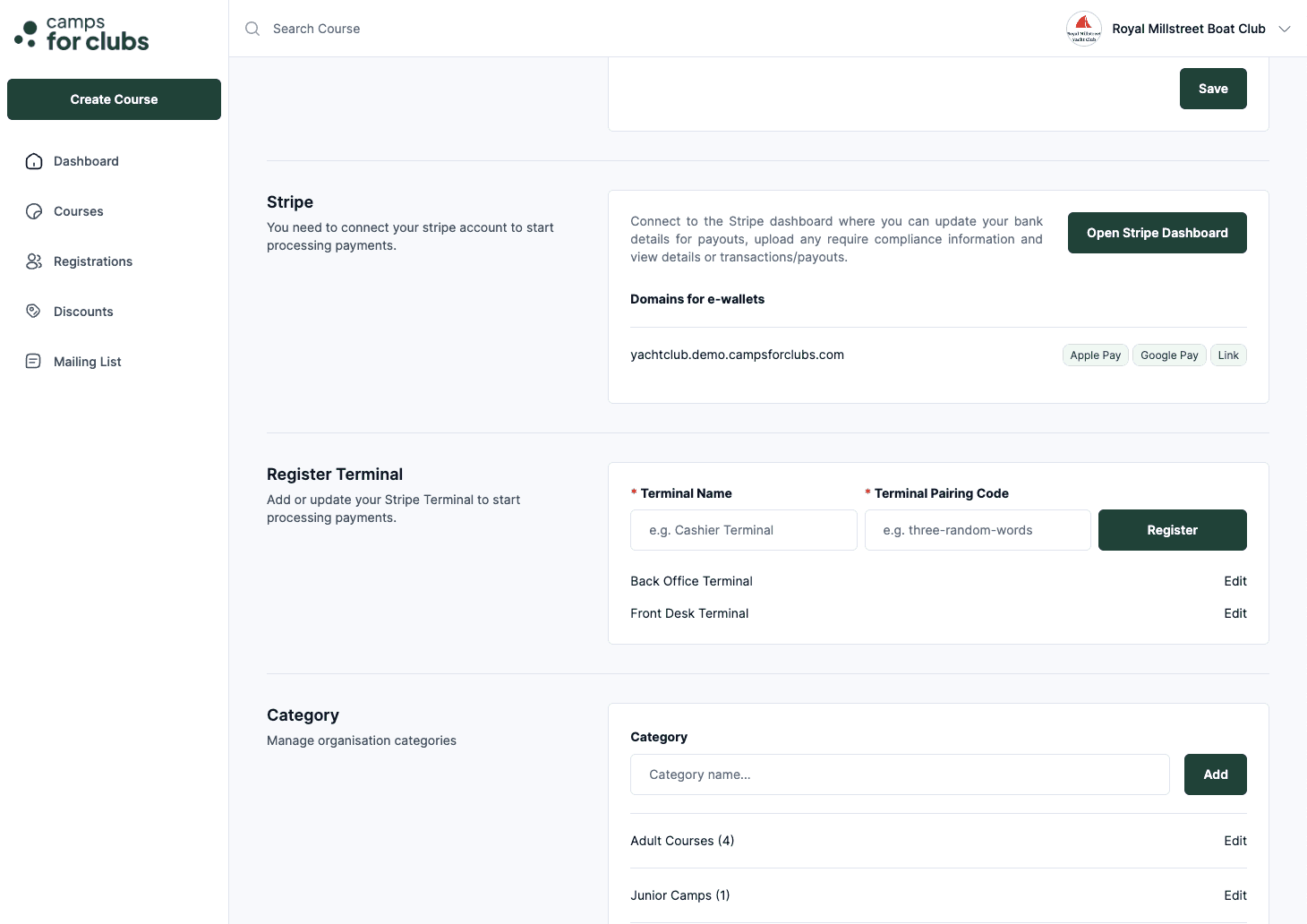 Manage POS devices from dashboard
